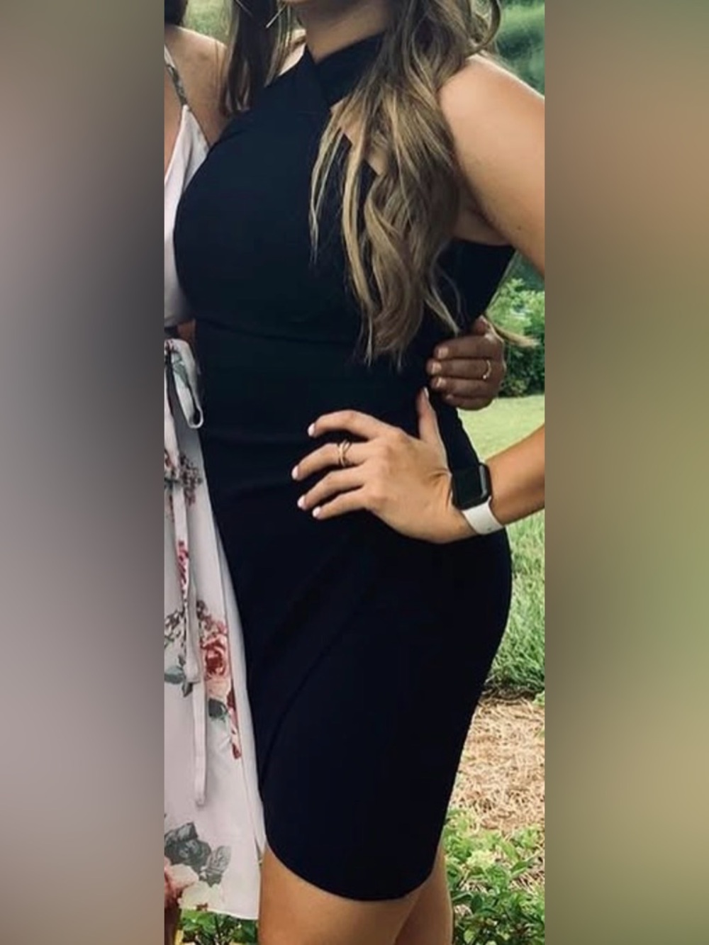 Sleeveless Navy Halter Mini Dress for Women